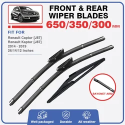 Car Front Rear Wiper Blades For Renault Captur Kaptur J87 2014 - 2019 Windscreen Windshield Window Accessories 2016 2015 2018