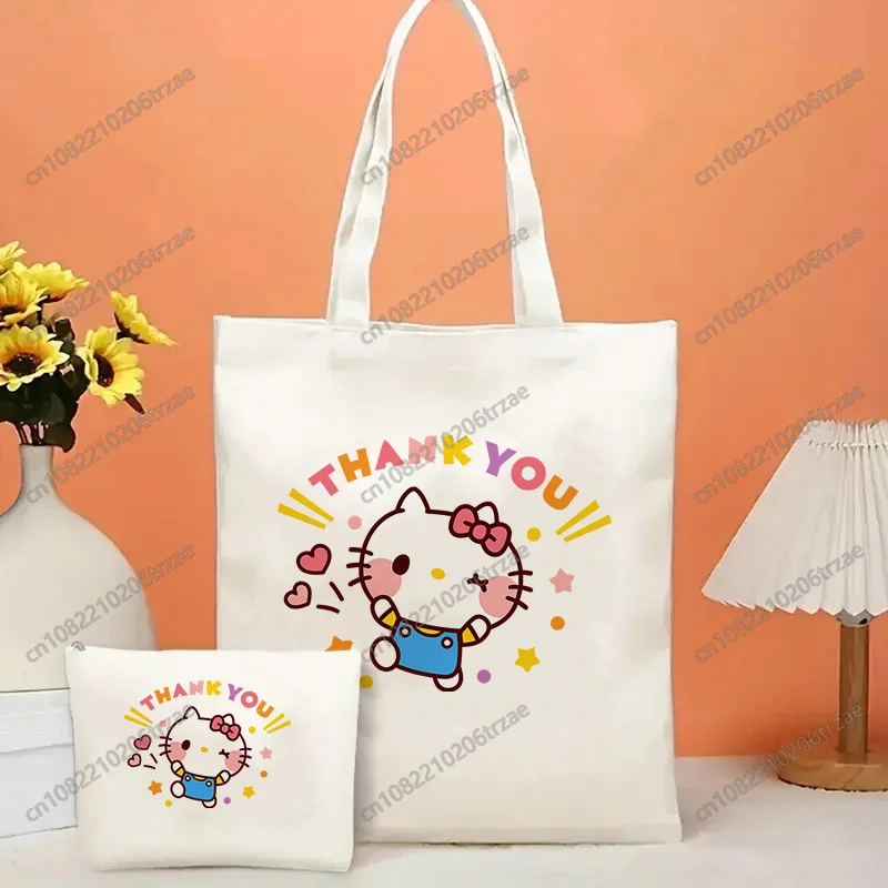 

Набор женских сумок My Melody: милая сумочка, косметичка, холщовая сумка-тоут, эко-сумка для покупок и путешествий, многоразовая сумка через плечо