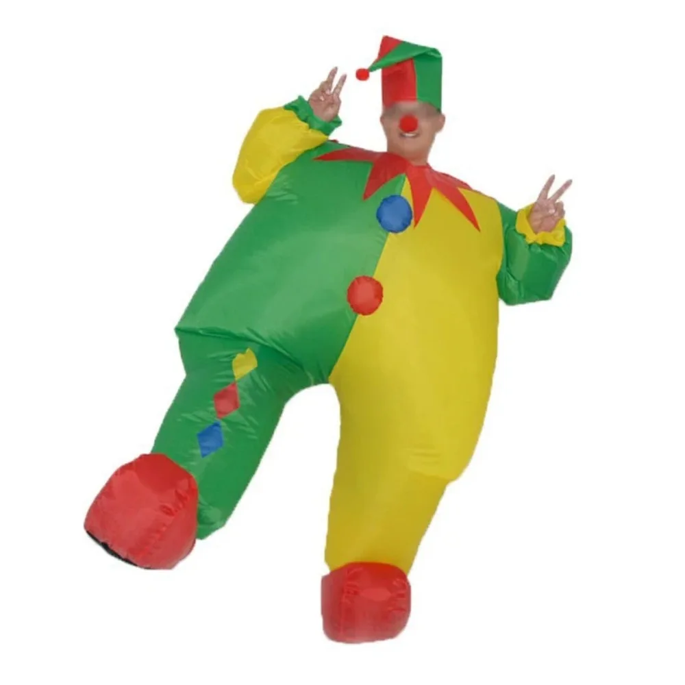 

Circus Clown Inflatable Suit Amusement Park Conjoined Cartoon Doll Costume Business Activities Performance Cosplay Clothing Prop