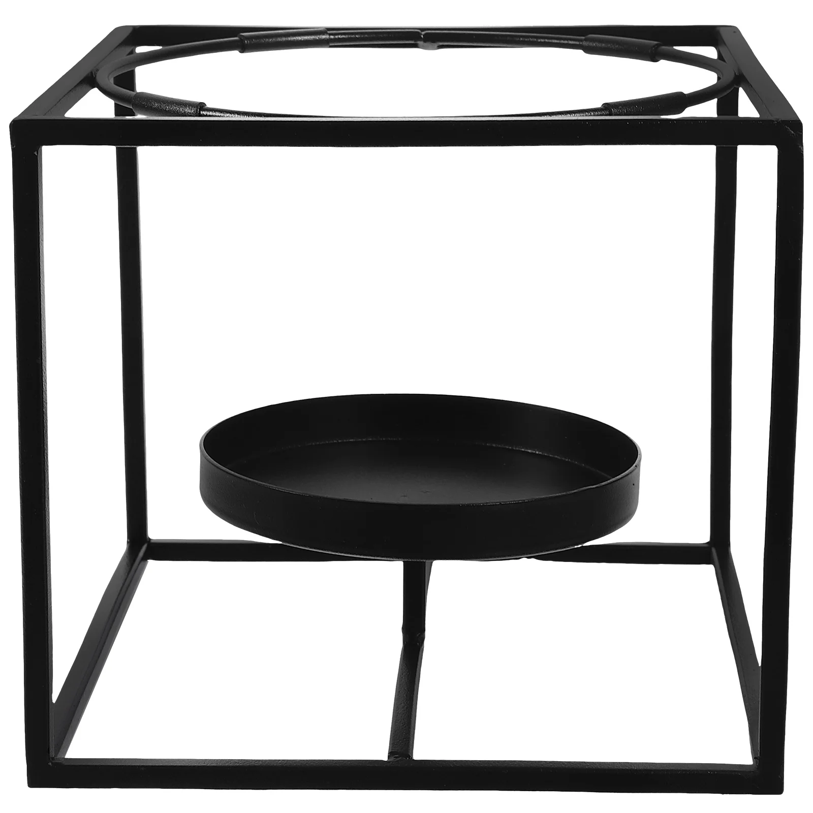 

Black Iron Candlestick Holders Decorative Sturdy Bedroom Living Room Furniture Match Housewarming Gift