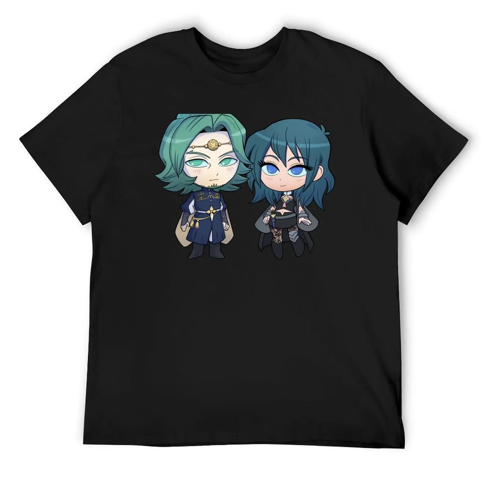 

Byleth (F!Byleth) and Seteth - Fire Emblem Three Houses - Chibi Cuties T-Shirt for a boy graphic t shirts mens tall t shirts