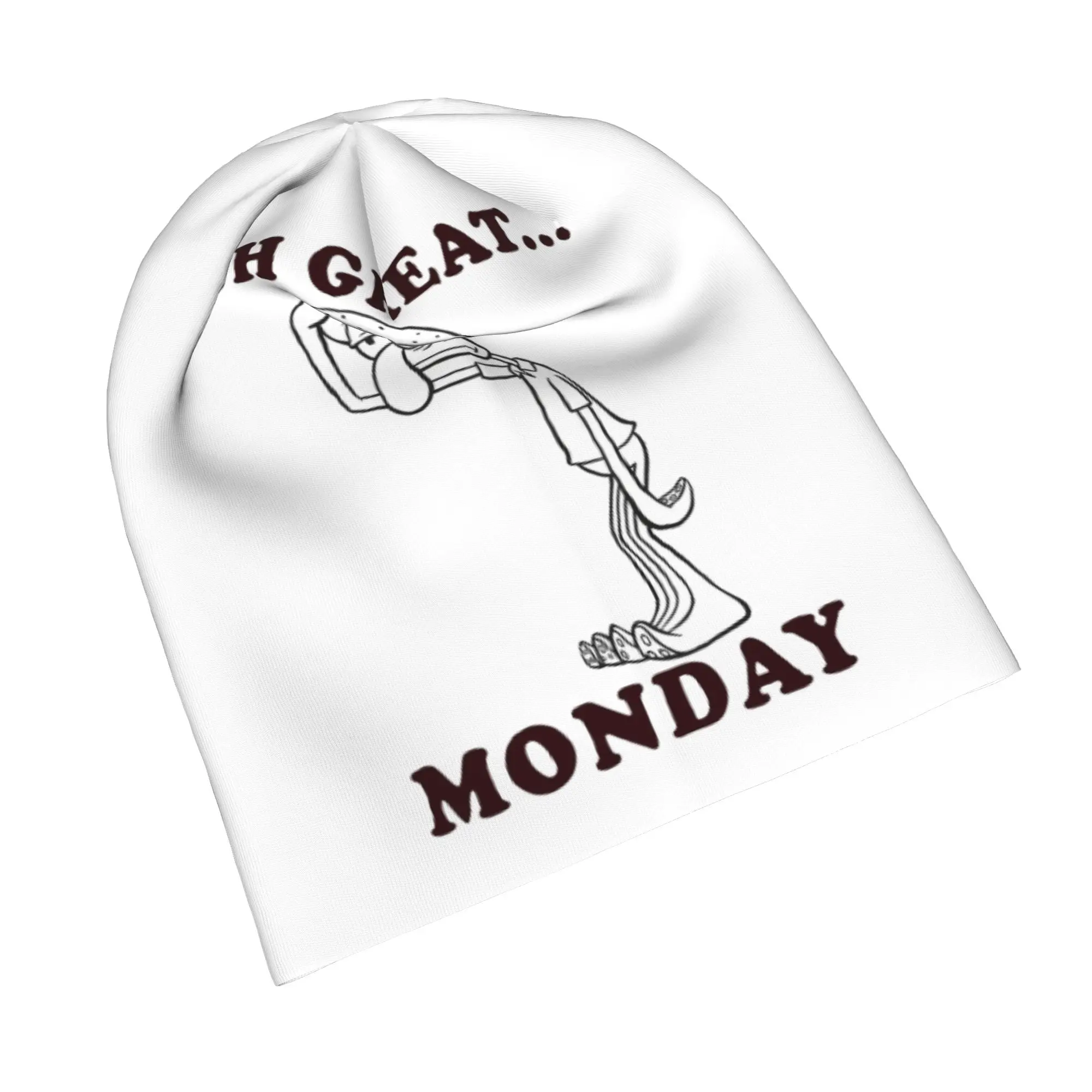 SpongeBobed Monday Blues Caps  Fashion Adult Outdoor Skullies Beanies Hats Summer Warm Dual-use Bonnet Knitting Hats