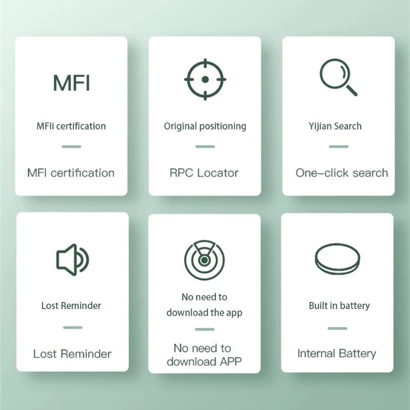 MFi Certified Smart Tracking Tag - GPS Locator with Loud Alarm for Lost Keys, Cars & Luggage (Works with Apple Find My)