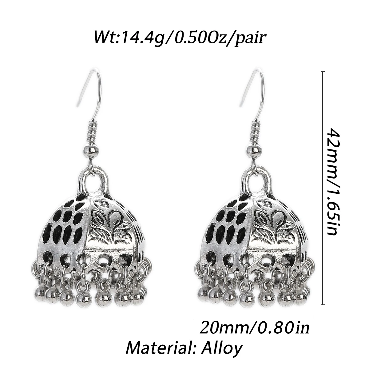 Pendientes Piercing Indian Jewelry Jhumka Tassel Earrings Women Accessories Kolczyki Silver Color Earring Trendy Party Ear rings image 3