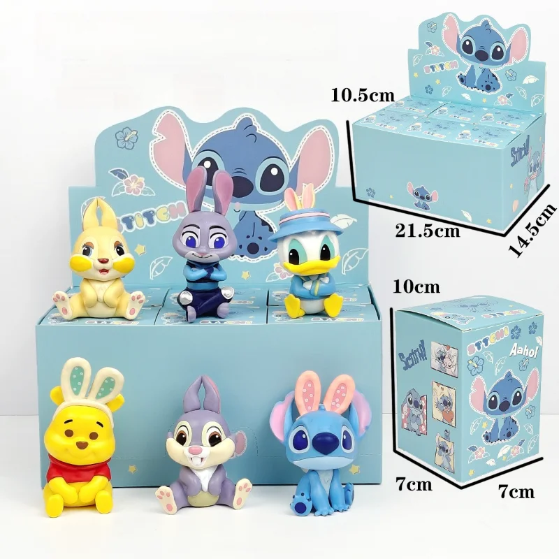 

Новый Дисней, серия «Где кролик», сюрприз, слепая коробка, милая фигурка из ПВХ, украшения, игрушки на день рождения, модель, коллекция, подарки