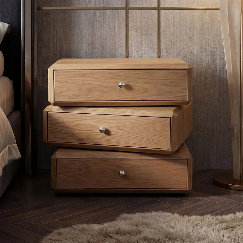 Stylish Industrial Distinctive Wooden Bedside Table Sleek Classic Metal Spacious Bedside Table Mesa Cabeceira Home Furniture