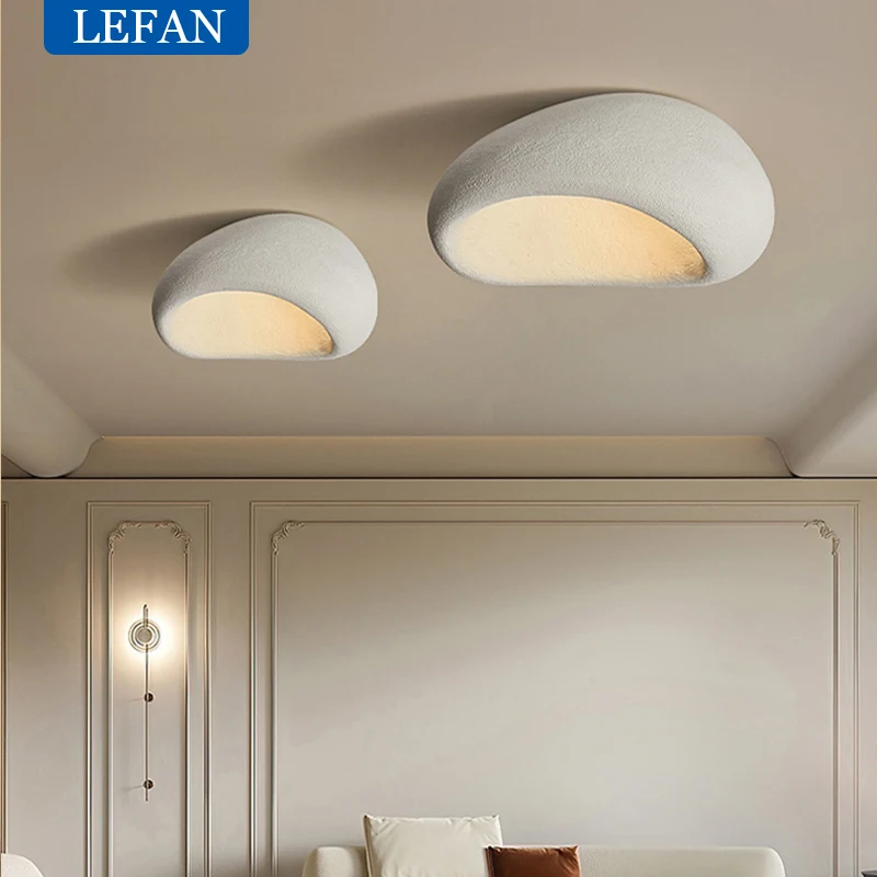 Nordic Minimalist Led Ceiling Lamps Chandelier Cream Style Bedroom  E27 Ceiling Lights Lustre Decor Led Lamp Fixtures