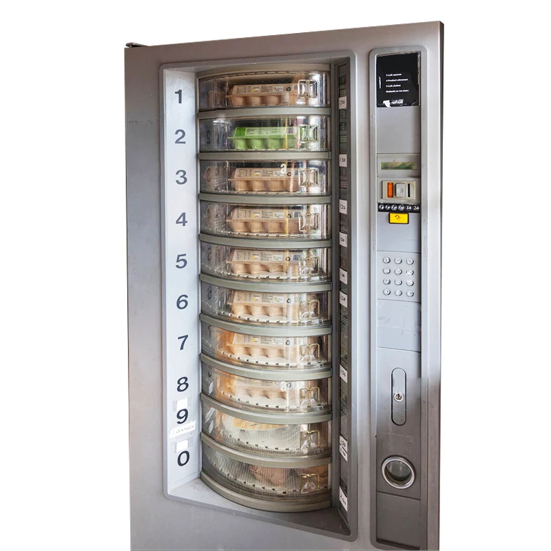 Cake Fruit and Salad Automatic Vending Machine Farm Food Egg Vending Machine With Coin and Bill Payment Snack Vending Customized