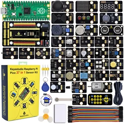 Keyestudio 42/37/24 In 1 Raspberry Pi Pico Sensor Kit For RPI Pico Projects Electronic Python Programming Compatible Lego Blocks