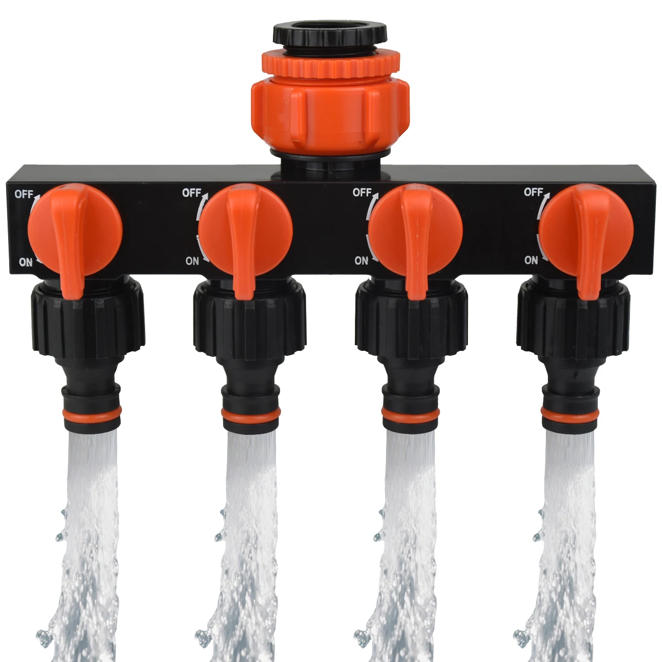 KESLA Garden 1/2'' 3/4'' 1'' Water Tap Splitter 4-Way Outlet 4/7mm 8/11mm Watering Hose Adaptor Valve Connectors for Greenhouse