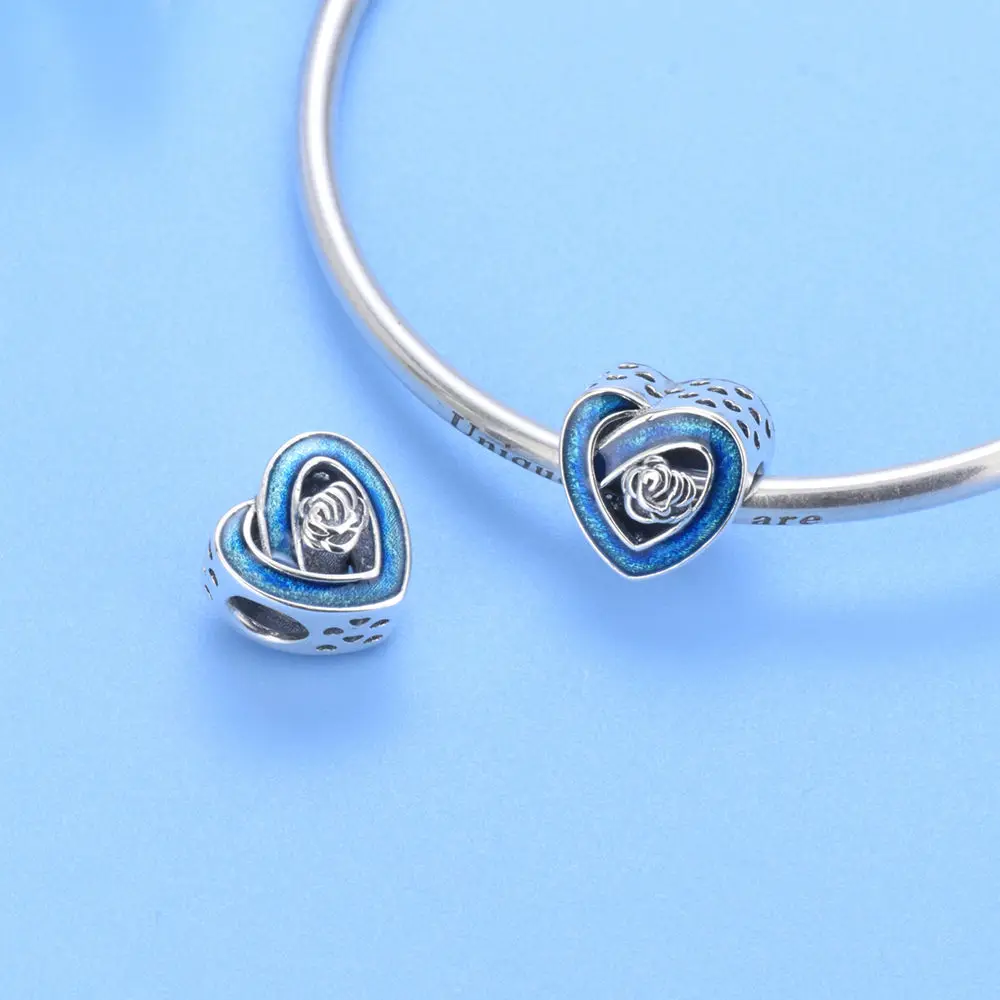 PANQDIY 925 sterling zilveren hartdraaddecoratie, diverse stijlen, romantische en modieuze armbandaccessoires