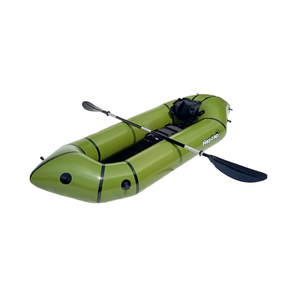 

Single Person Lightweight TPU Inflatable Travel Kayak Packraft with Soft Seat for Flat Water Rafting
