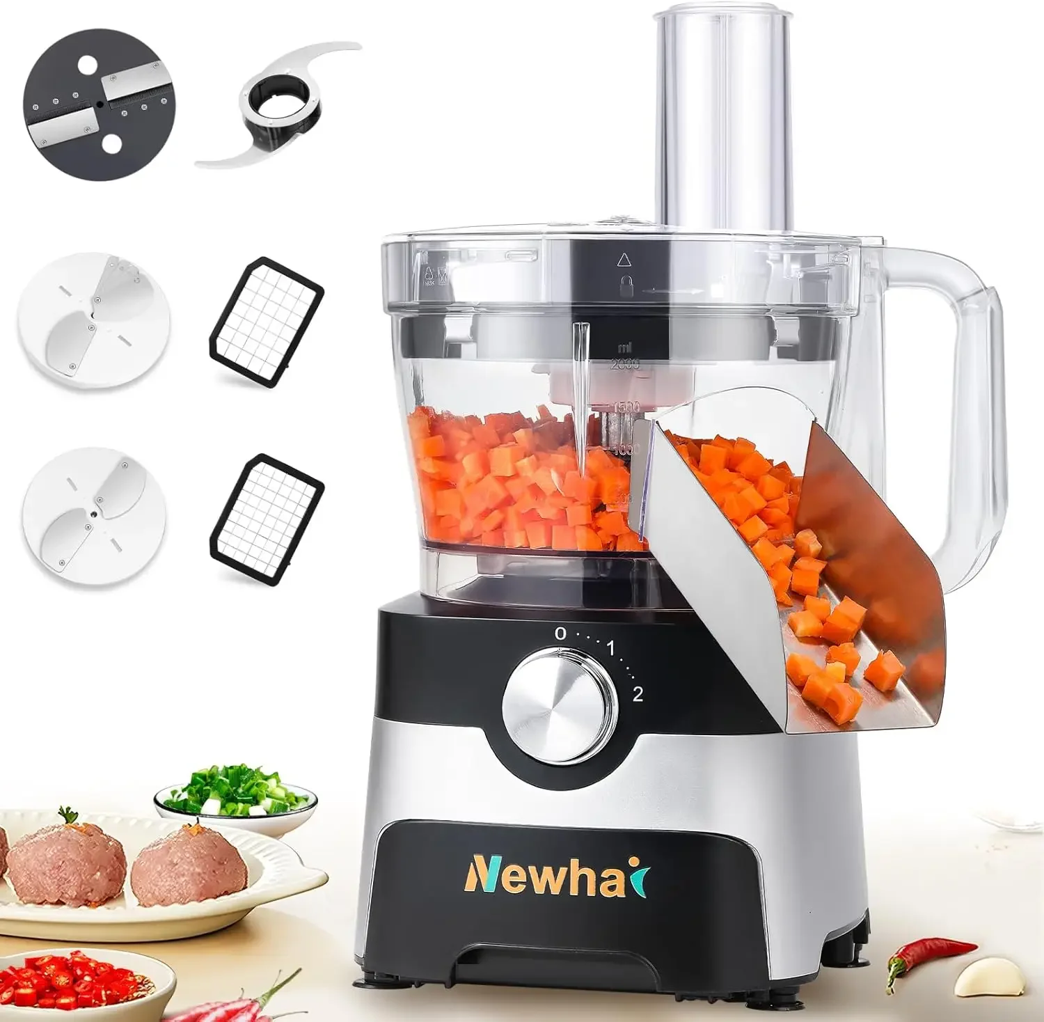 Commercial Vegetable Dicer Electric Vegetable Slicer Shredder Spring Onion Circle Cutter Meat Grinder Multifunctio