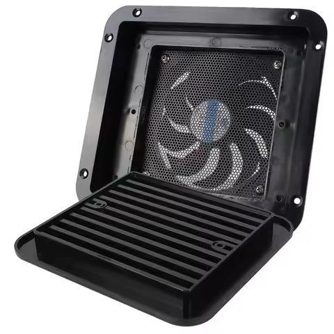 Side Air Outlet Fridge Vent With Fan Silent Caravan Accessories For Rv Trailer Caravan 12V Strong Wind Ventilation Exhaust Fans