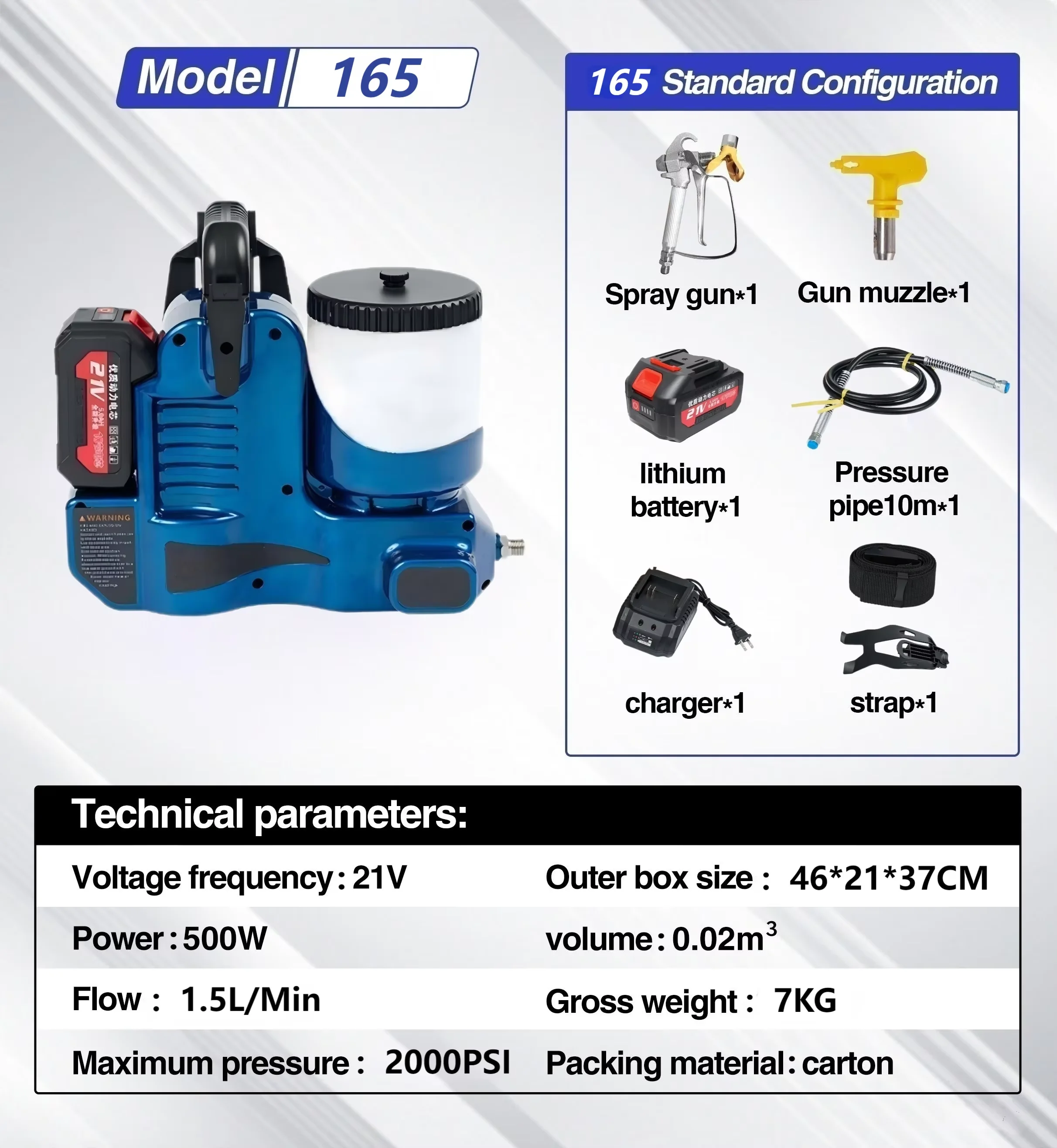 

unique Wholesale New Design Spot Direct Sale High Power 500W Portable Plunger Type Lithium Sprayer Can Be Six Speed Voltage Regu