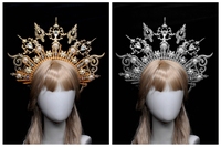 Virgin Mary Halo Queen Tiara Princess Gothic Lolita Crown KC Noitira Angel Headband Cosplay Kawaii Accessories