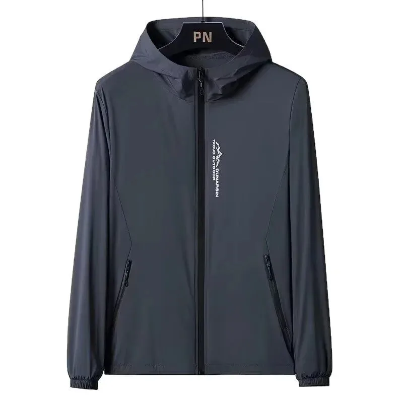 Roupas de proteção solar de verão masculinas de seda gelo de secagem rápida jaqueta de pesca respirável proteção uv ciclismo outerwear camisa anti-uv