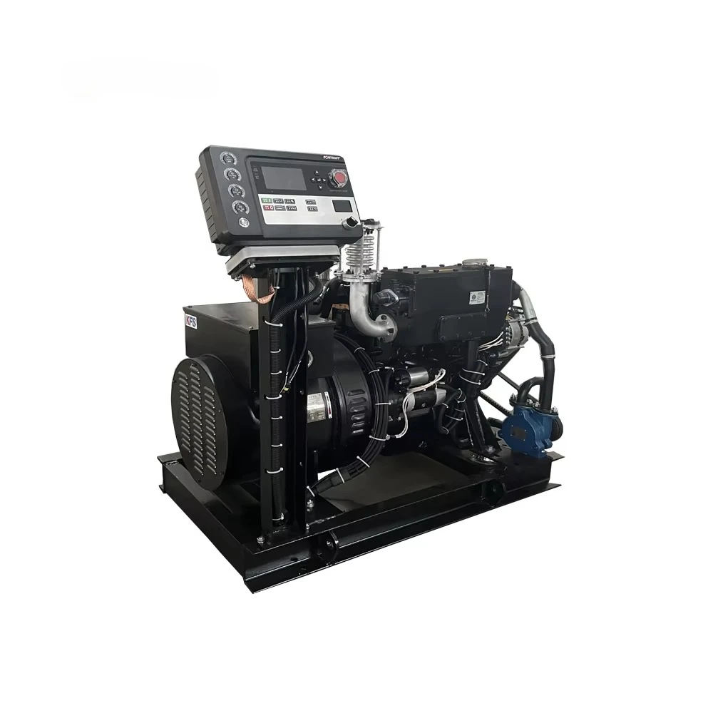 For Leader Power Cummins 20kW 25kVA 50Hz 60Hz Silent Seawater Cooled Marine Diesel Generator Genset Assembly for Boat