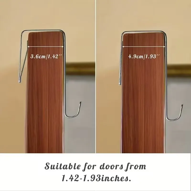 8PCS Over the Door Hooks Door Hanger Hooks for Bathroom Kitchen Towels Hats Hanging Organizer Multi-Purpose Hooks image 6