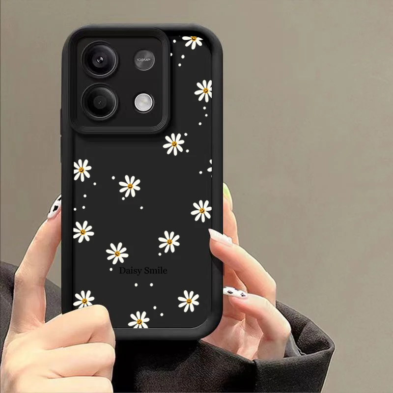 Daisy Flowers Matte Phone Case for Xiaomi Redmi Note 13 12 Pro Plus 4G 5G 13C 12C Turbo 3 11 11S 10 10S 12S Shockproof Cover