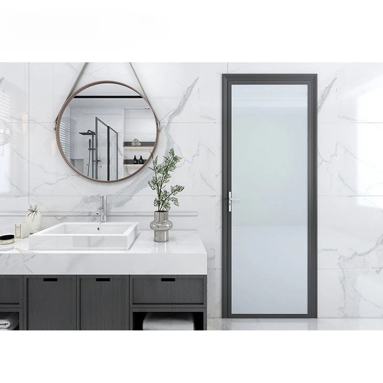 House interior frosted glass pocket doors cheap bathroom waterproof door with frosted glass