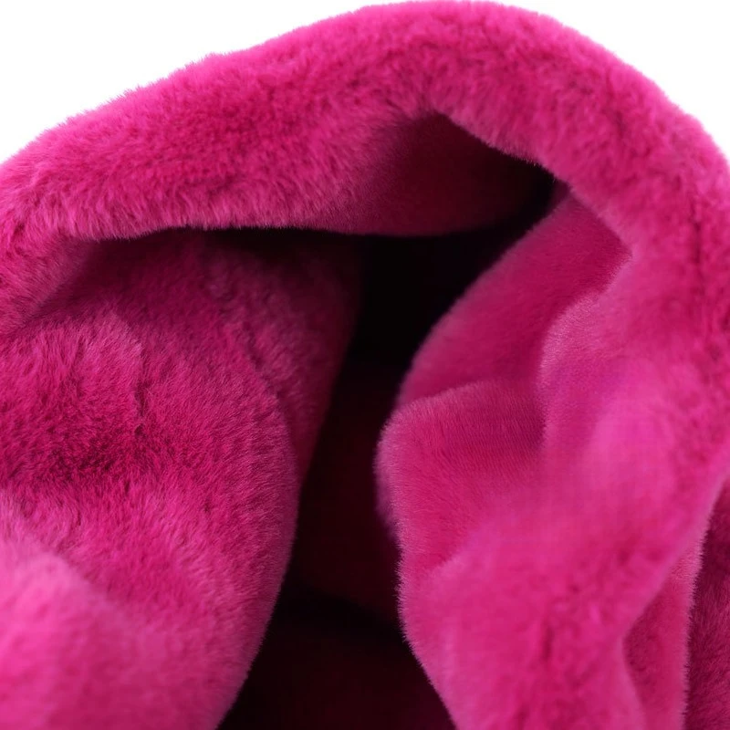 Miniso ديزني الأطفال قبعة وشاح قفازات مجموعة متكاملة الفتيات الخريف والشتاء الدافئة أفخم قبعة وشاح الفراولة الدب