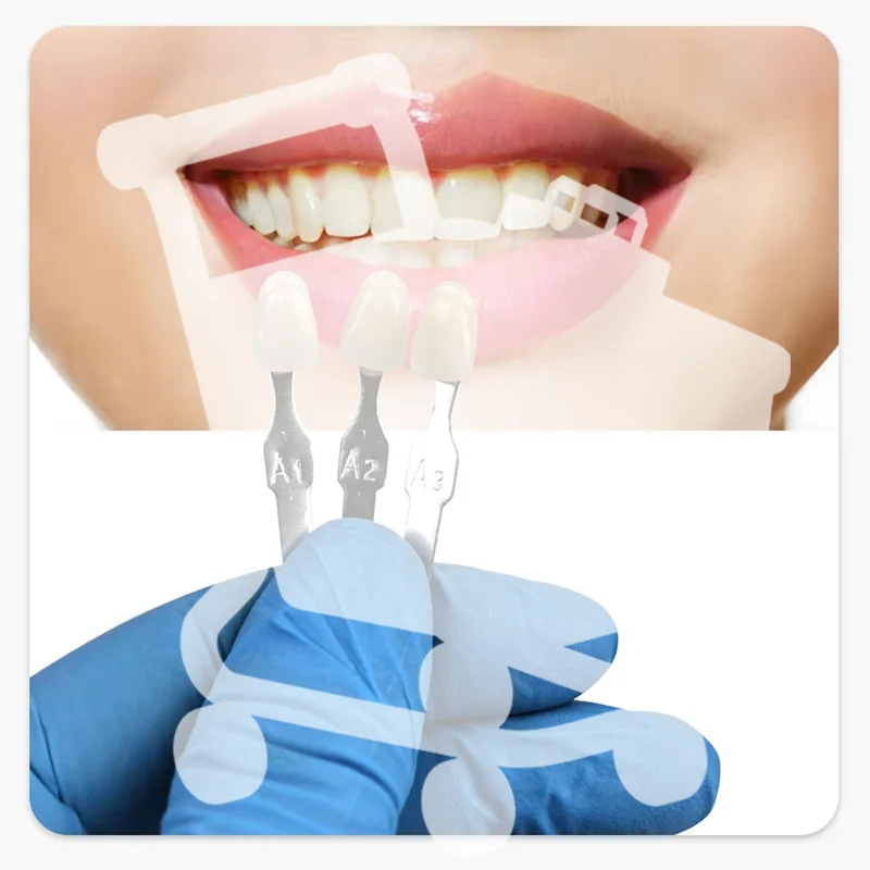 

16 Colors Teeth Whitening Products Teeth Whitening Products Guide Tooth Model Colorimetric Plate Dental Color Scale