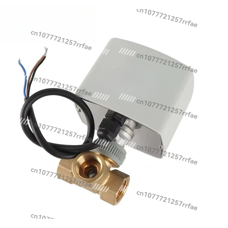 12V electric actuator 3-way automatic ball valve, water flow mixed drain diverter, with water filling control