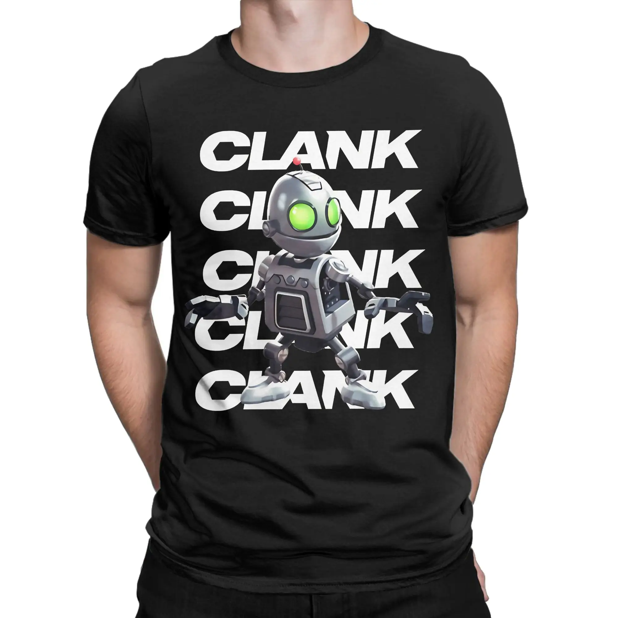 Sci Fi Adventure Duo Classic Ratchet & Clank Graphic 100% Cotton T-Shirt Tops Tees For Men