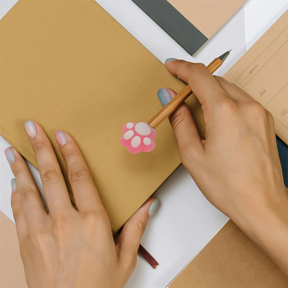 

12Pcs Silicone Pen Toppers Cute Animal Pencil Caps Cat Claw Stationery Office Supplies Kawaii School