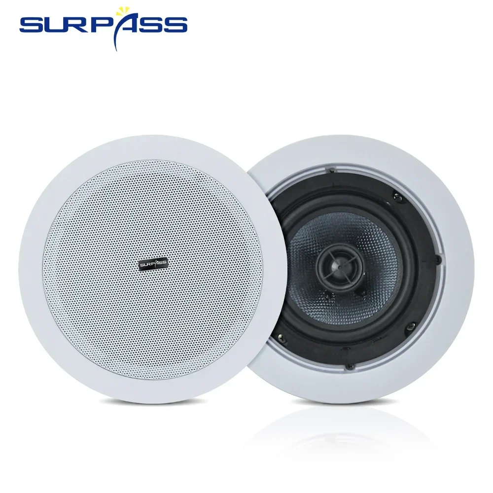 Coaxial Ceiling Speaker 100V 30W Passive Recessed In Wall Ceiling Speakers PA Sound System for Supermarket Shopping Mall Hotel