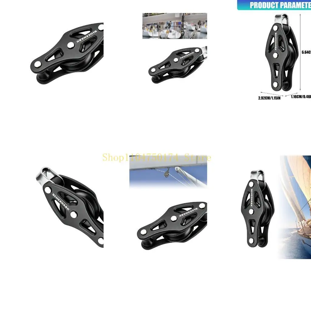 Compactly Rope Pulley Block with Stainless Steel Connectors for Dock DIY Setups Top Sale