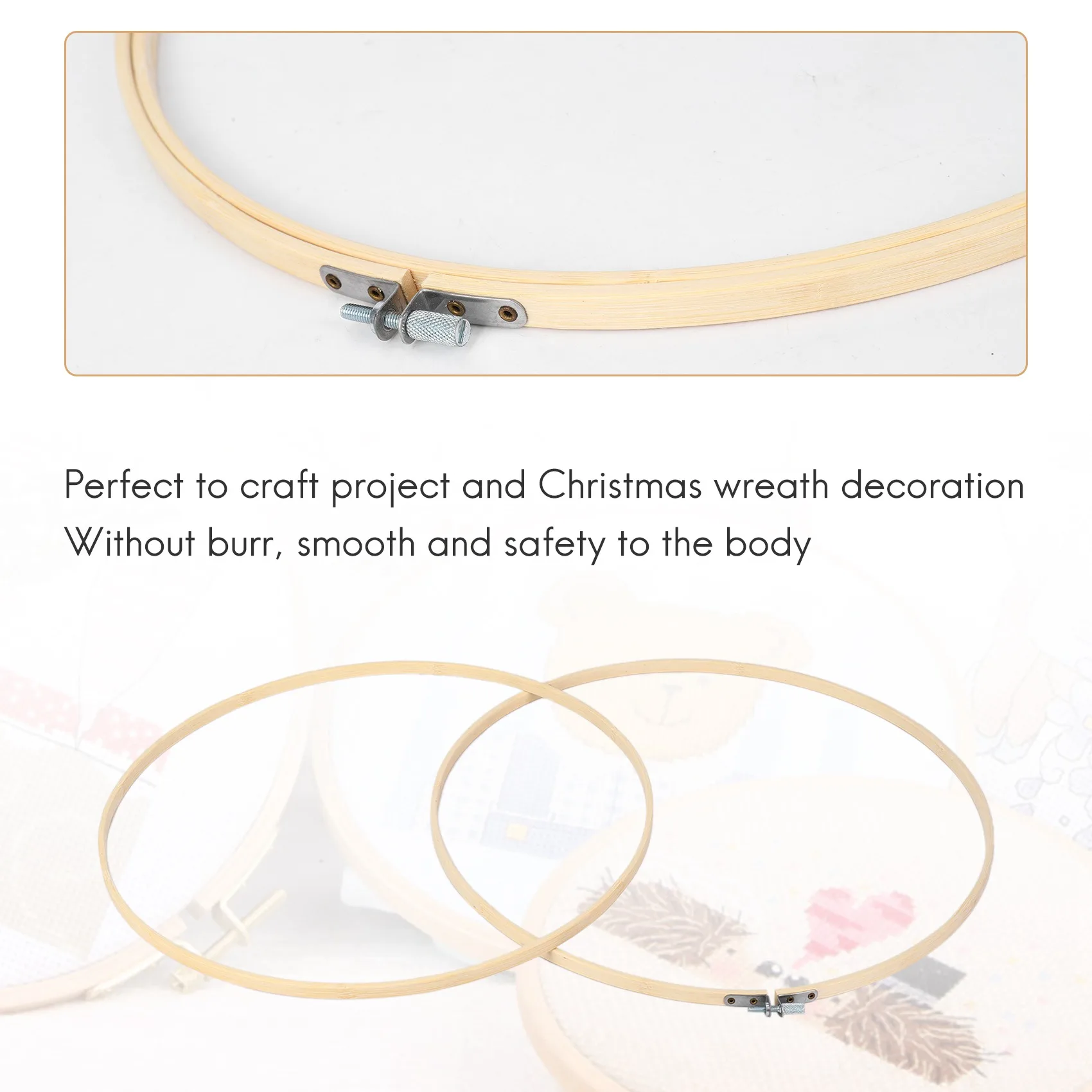 

Набор из 3-х деревянных регулируемых бамбуковых пялец для вышивания, 14 дюймов, для рукоделия и шитья