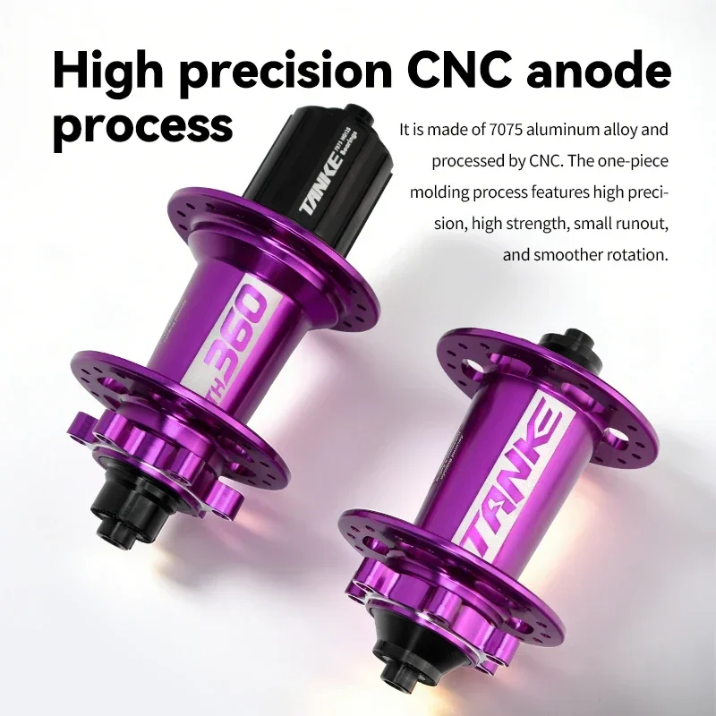 TANKE MTB 120 Click Hub 6 Bearing Bike Front Rear 32 36 Holes Disc Brake QR/Thru-axle,Loud Sound thunder 7-12 Speed Noisy Cube