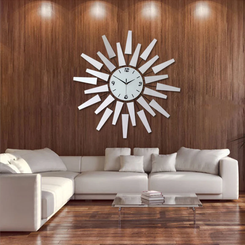 Wall clock, European living room, electronic wall clock, simple creativity, acrylic lenses, silent clock, decorative quartz