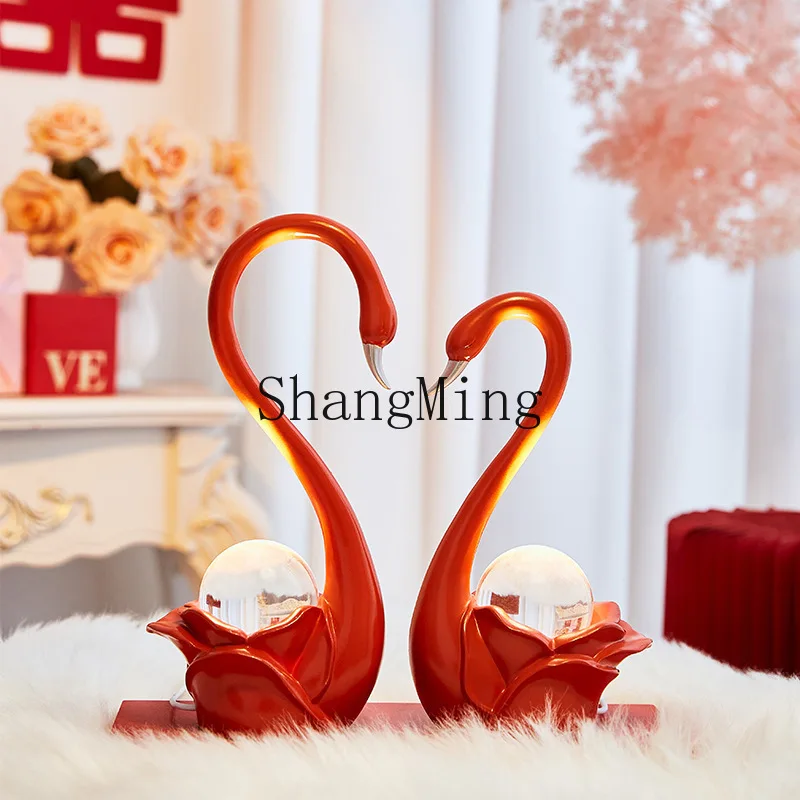 DSA bedroom living room ornament couple swan wedding gift ornament creative ornament