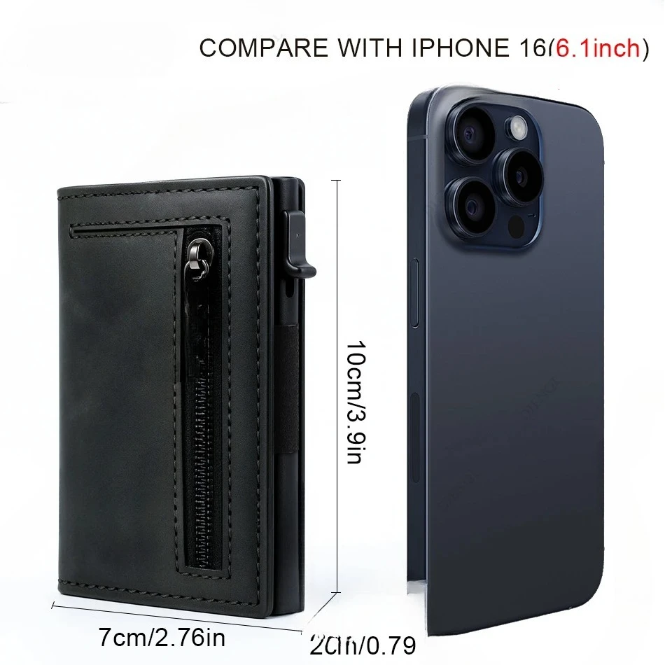 탄소 섬유 RFID 신용카드 홀더 남성 지갑 돈 가방 럭셔리 브랜드 미니멀리스트 슬림 얇은 지갑 블랙 클러치 지갑 남성용