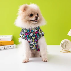 Disney-ropa de invierno para perro, chaleco estampado a la moda, abrigo cálido de algodón, disfraz para mascotas, ropa para perros, Invierno