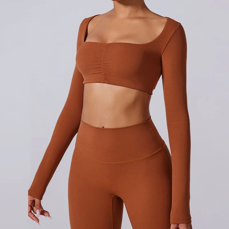 Cloud Hide Sexy Yoga Shirts for Girls Fitness Sport T-Shirt Women Long Sleeve Blouse Gym Top Winter Running Workout Sportswear