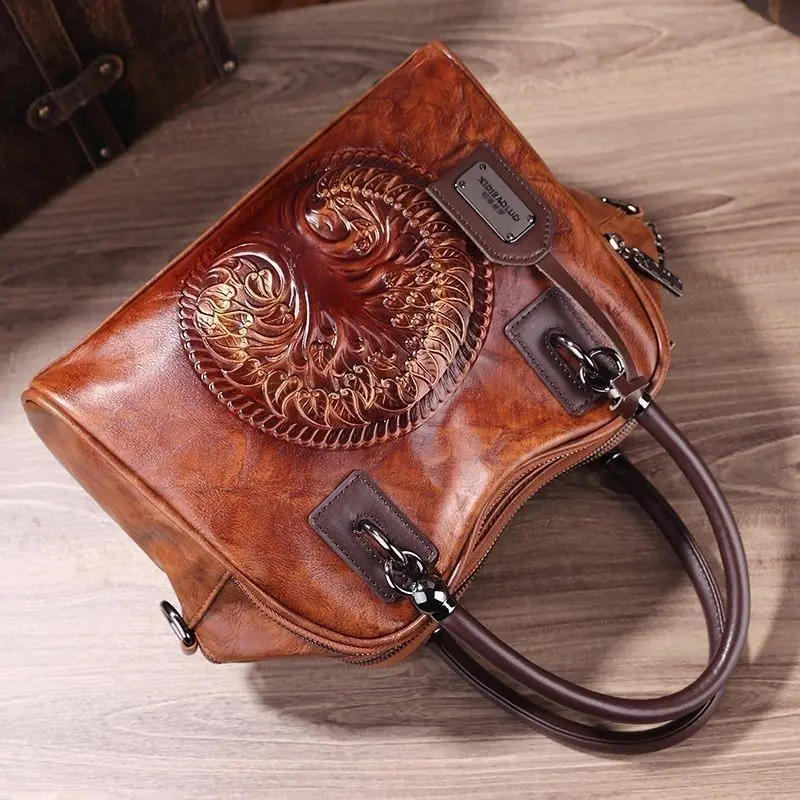 New Women's Retro Large-capacity Fashion Portable Shoulder Messenger Women's Bag Exquisite Simple Casual Fashion Trend Commuting