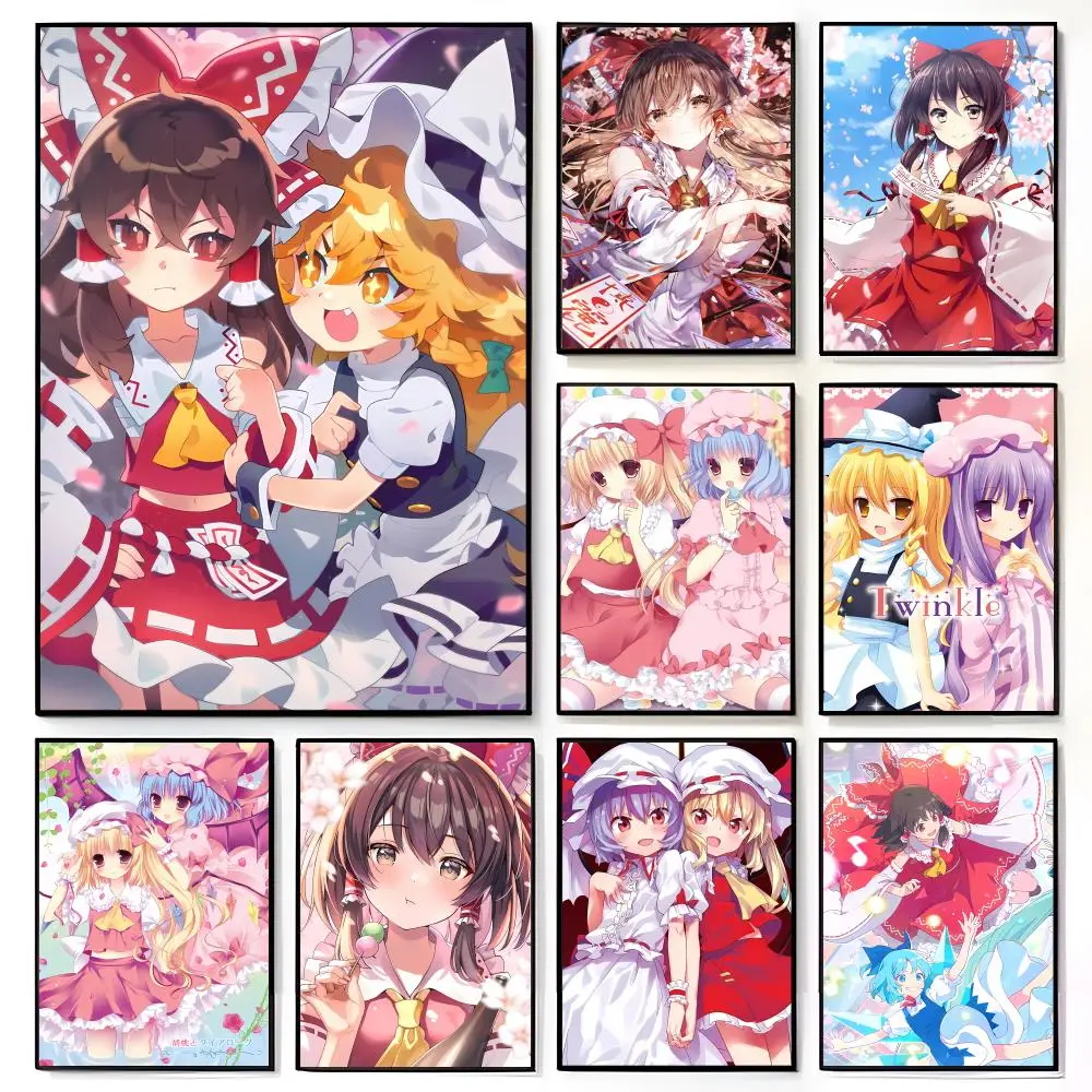 Image of Fantastisches, lebendiges Comic-Touhou-Projekt-Poster, amerikanisches Film-Wandbild, Wanddekoration für Zuhause, Kinderzimmer, Druck