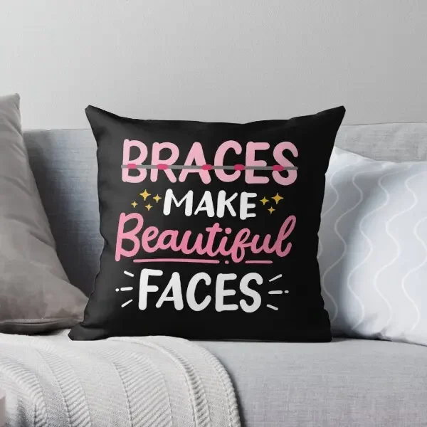 Braces Dental Dentist Orthodontist  Printing Throw Pillow Cover Bedroom Anime Square Decor Wedding Pillows not include One Side