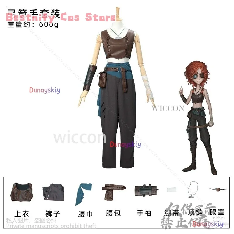 CosplayGame Identity V Archer Cosplay Anime Jirai Kei Girls Costume Eye Patch Sexy Uniform Pants For Woman Halloween Party Custo