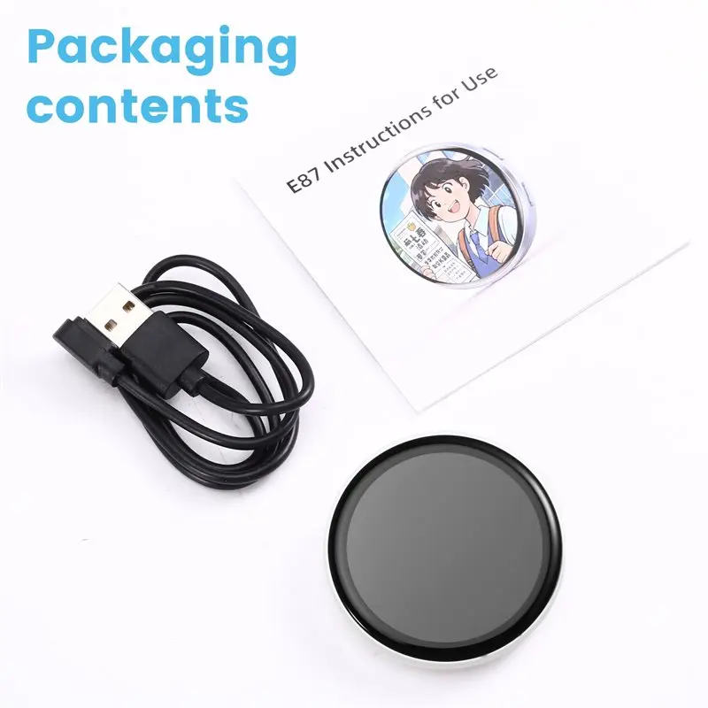B24B Digital Display Electronic Badge For Game Peripherals Anime Merchandise Dynamic For Gift Perfect For Birthday
