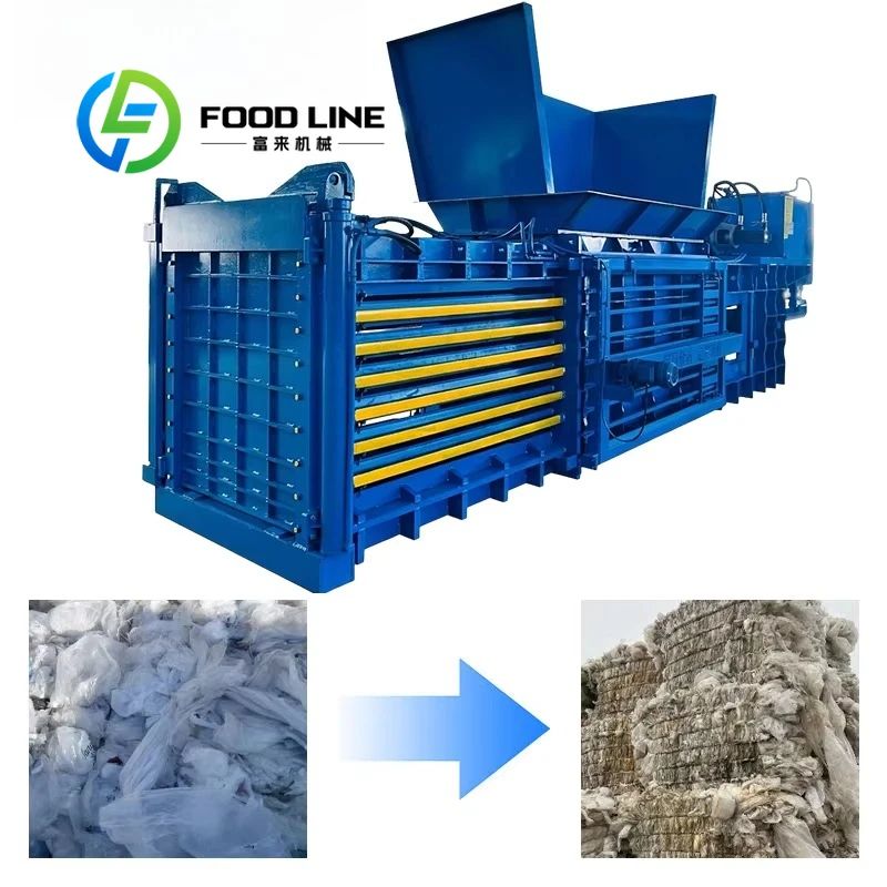 Heavy Duty Horizontal Hydraulic Baling Machine Reinforced Structure Bear High Load For Long Time Non Stop Industrial Working