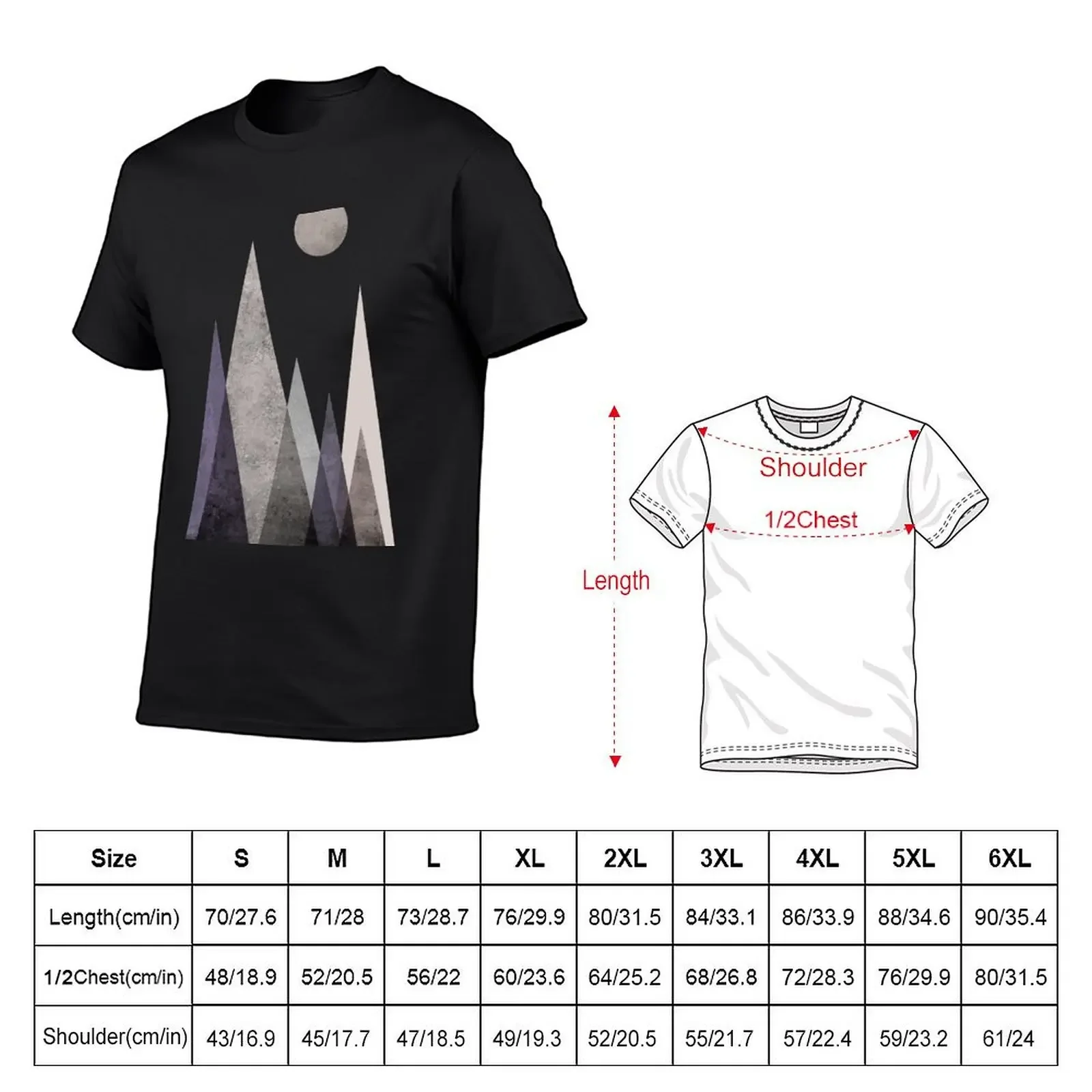Scandinavian Mountains T-Shirt heavyweights aesthetic clothes kawaii clothes hippie clothes T-shirts for men cotton image 5