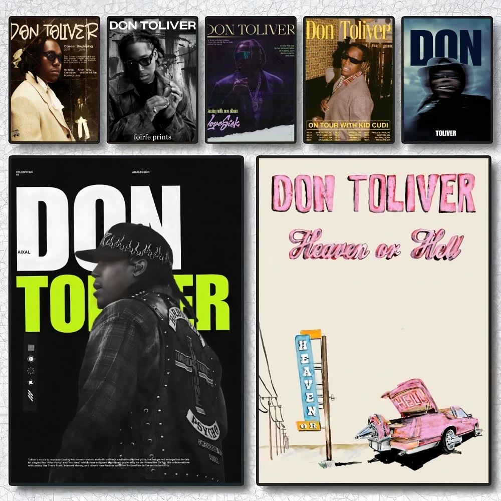 

Don Toliver Rapper Poster Self Adhesive Wall Stickers Removable Room Decor Aesthetic Space Decor Murals Gift