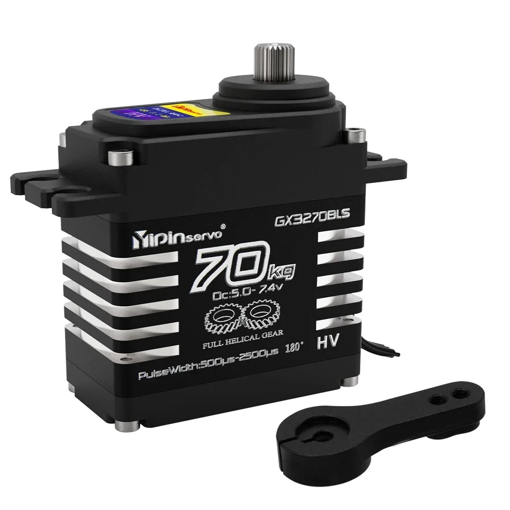 70kg Digital Servos Large Torque Magnetic Induct 8.4v Brushless Motor IP68 Steel Helical Gear For 1/8 1/10 Remote RC Car Robot