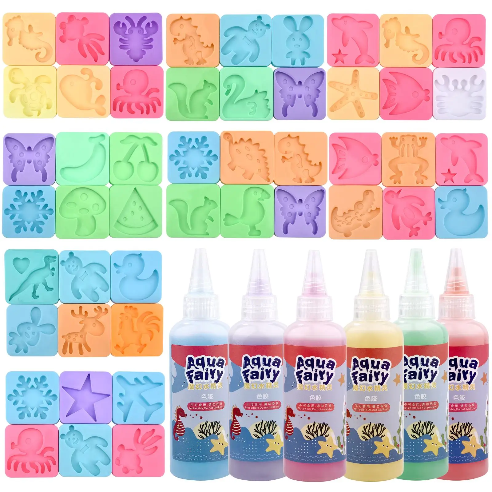 100ML DIY wróżka magiczna woda Elf oceaniczny towarzysz dla dzieci 3D ręcznie robiony zestaw Aqua bajki żel zestaw zabawek rękodzieła zabawki