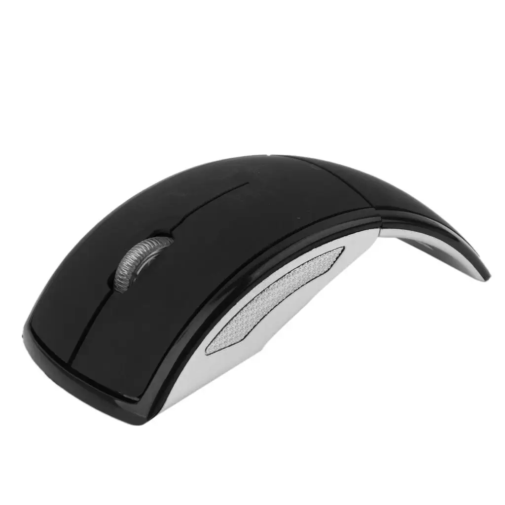 Foldable Optical Mouse Dual Touch Wireless Mouse Ergonomic Portable Arch Design for Laptop and Desktop